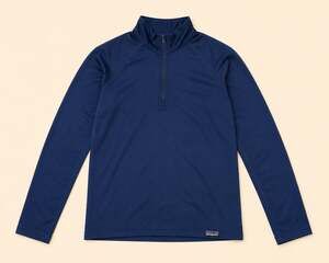 Patagonia Capilene Heavyweight Baselayer Quarter Zip Navy Pullover XL Youth 14